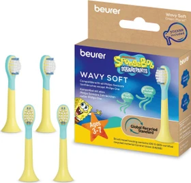 Beurer Wavy Soft Kinder-Ersatzbürste, 4 Stück