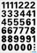 Herma Zahlenetiketten 0-9, 8x15mm, wetterfest, schwarz/weiß, 10er-Pack (360 Etiketten) Vorschaubild