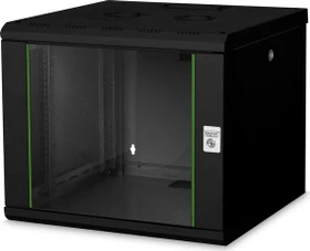 Digitus Professional Unique Serie Wandschrank 9HE, Sicherheitsglastür, IP2X, schwarz, 600mm tief