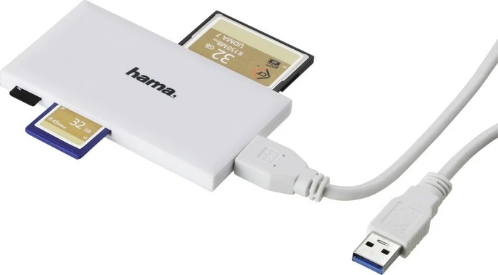 Hama USB-3.0 weiß Multi-Slot-Cardreader, USB-A 3.0 [Buchse]