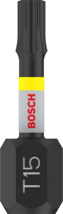 Bosch Professional Impact Torx Bit 1/4", T15x25mm, 2 Stück