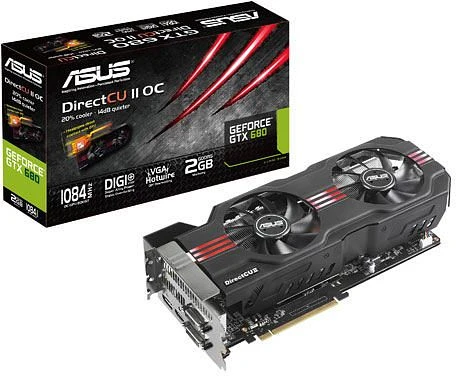 ASUS GeForce GTX 680 DirectCU II OC, GTX680-DC2O-2GD5, 2GB GDDR5, 2x DVI, HDMI, DP