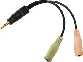LogiLink Audio Klinken Adapter, 3.5mm Stecker auf 2x 3.5mm Buchse (CA0021)