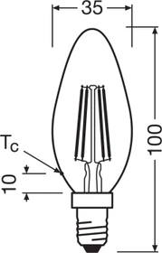 Osram Ledvance LED Classic B 40 2.2W/840 E14 matt