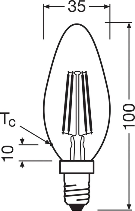 Osram Ledvance LED Classic B 40 2.2W/840 E14 matt