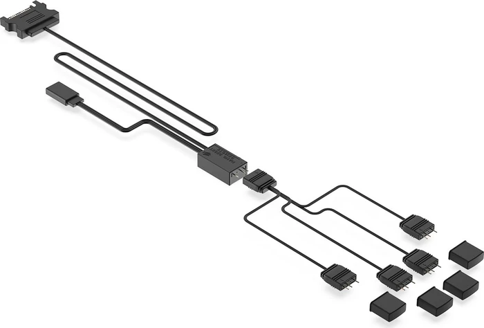 Endorfy SilentiumPC Nano-Reset Remote ARGB KIT, LED Controller, Splitter Kabel, 5V, 3-Pin, 4-fach