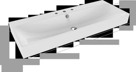 Kaldewei Silenio 3049 Aufsatzwaschtisch 120x46x12cm, Perl-Effekt, alpinweiß