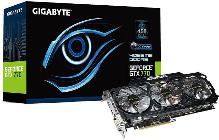 GIGABYTE GeForce GTX 770 Windforce 3X OC (Rev. 2.0), 4GB GDDR5, 2x DVI, HDMI, DP