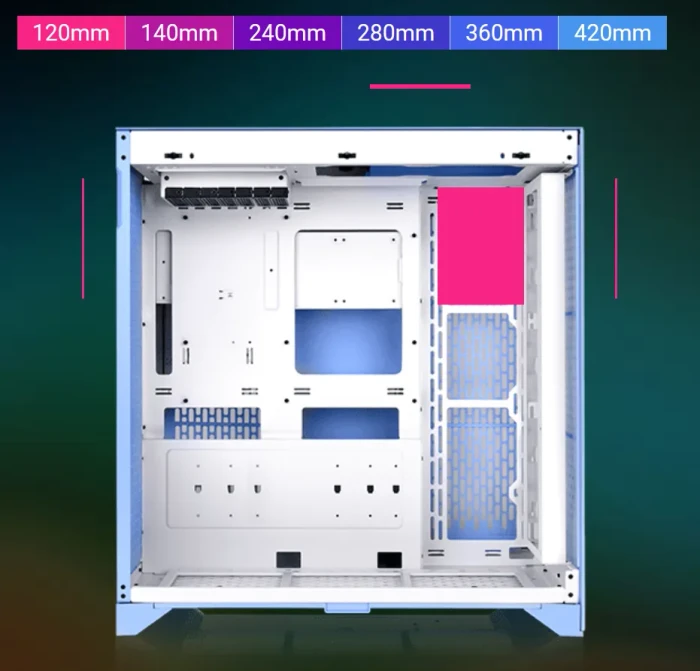 Thermaltake CTE E600 MX Hydrangea Blue, blau, Glasfenster