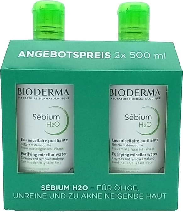 Bioderma Sébium H2O Mizellenwasser, 1l (2x 500ml)