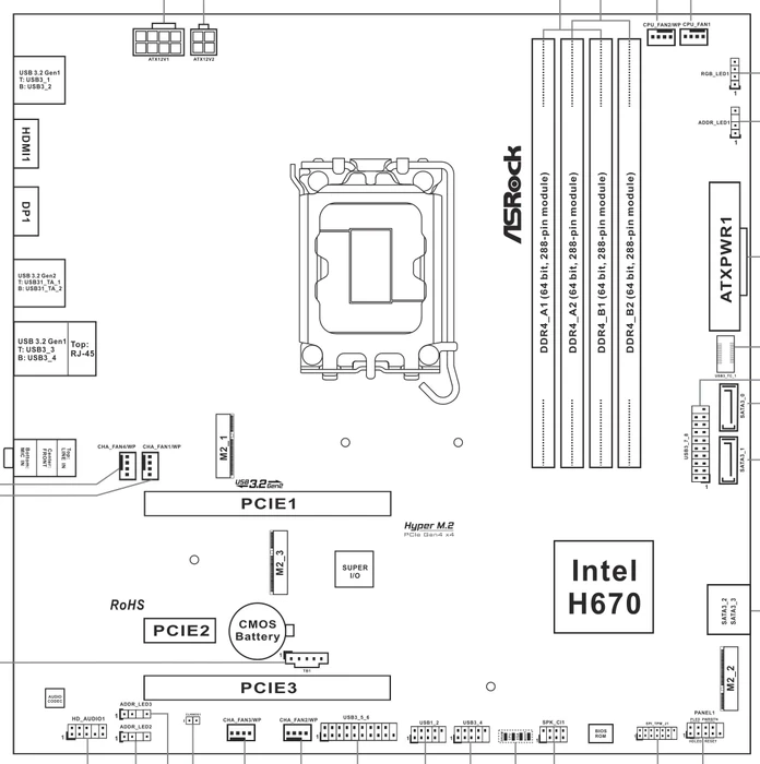 ASRock H670M Pro RS (Intel 1700)