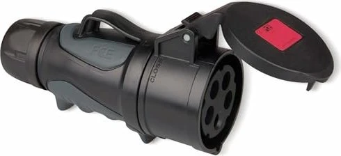 PCE CEE-Kupplung 16A 5p 6h IP54 schwarz GRIP TT