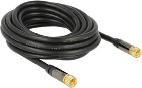 DeLOCK Antennenkabel F Stecker/F Stecker RG-6/U, 5m, schwarz