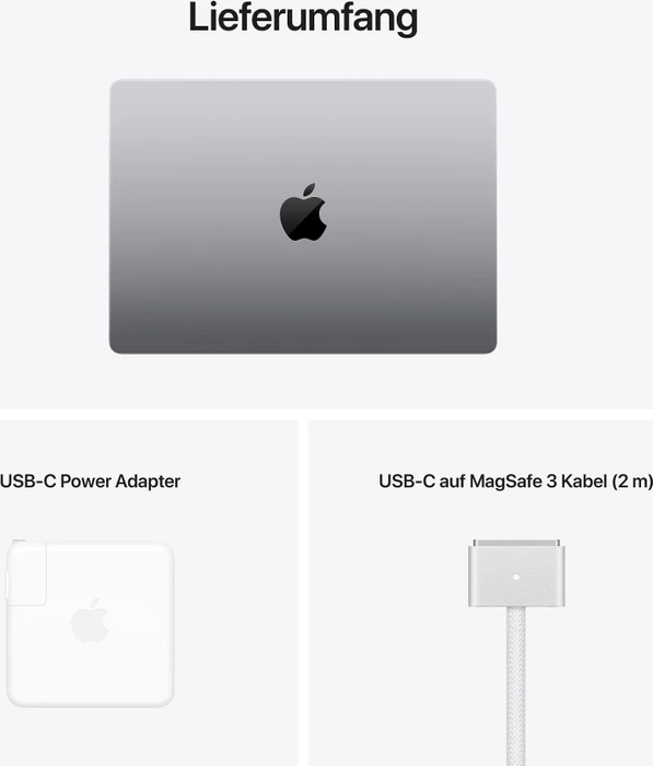 Apple MacBook Pro 14.2", Space Gray, M1 Pro - 10 Core CPU / 16 Core GPU, 16GB RAM, 1TB SSD, DE [2021]