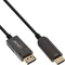 InLine DisplayPort 1.2/HDMI Adapterkabel mit Glasfaser AOC 4k/60Hz schwarz, 15m Vorschaubild