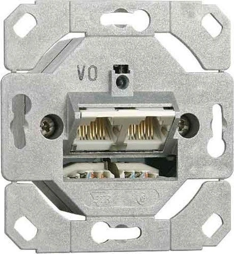 Metz Connect E-DAT Cat6a Anschlussdose Unterputz, 2x RJ-45