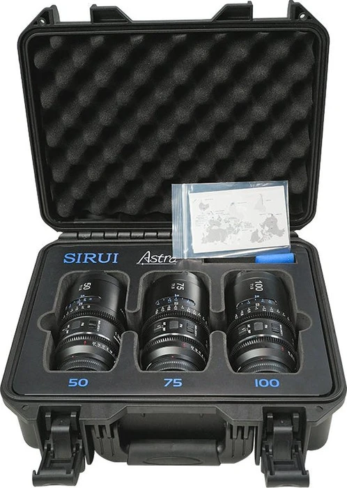 Sirui Astra 50/75/100mm T1.8 1.33x Anamorphic Neutral Flare 3-Lens Set für Sony E