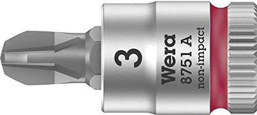 Wera 8751 A Zyklop Kreuzschlitz Steckschlüssel 1/4", PH3x28mm