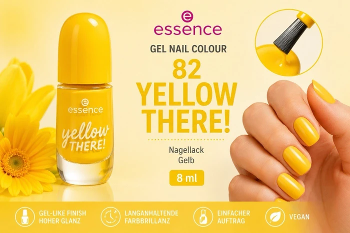 Essence gel nail colour Nagellack 82 yellow there!, 8ml