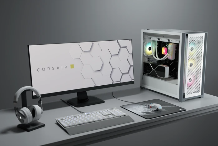 Corsair 5000D Airflow, weiß, Glasfenster