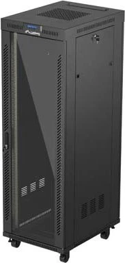 Lanberg 19" Rackschrank 37HE, LCD, freistehend, Flat Pack, V2, Glastür, IP20, RAL 9004, 800mm tief