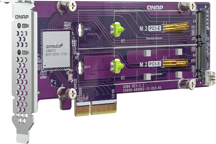 QNAP QM2 Expansion Card, 2x M.2 PCIe, PCIe 3.0 x4