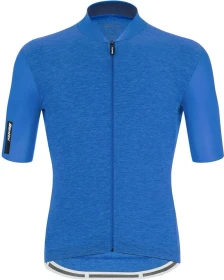 Santini Colore Puro Trikot kurzarm blau (Herren)