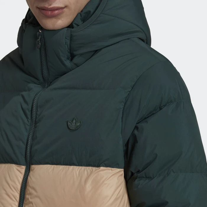 adidas Down Regen Hooded Puffer Jacke mineral green/magic beige (Herren)