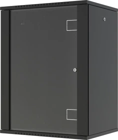 Lanview 19" Wandgehäuse 16HE, Flatpack, Glastür, IP20, RAL 9005, 450mm tief