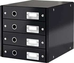 Leitz Click & Store WOW Schubladenbox, 4 Schubladen, schwarz