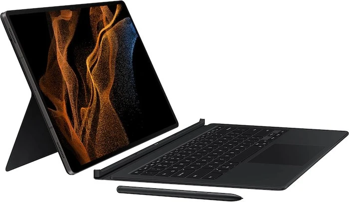Samsung EF-DX900 Book Cover Keyboard für Galaxy Tab S8 Ultra, schwarz, DE