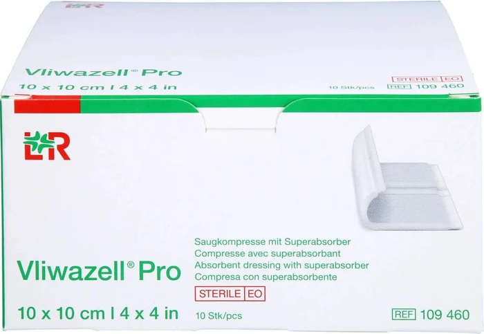 Lohmann & Rauscher Vliwazell Pro Saugkompressen mit Superabsorber steril