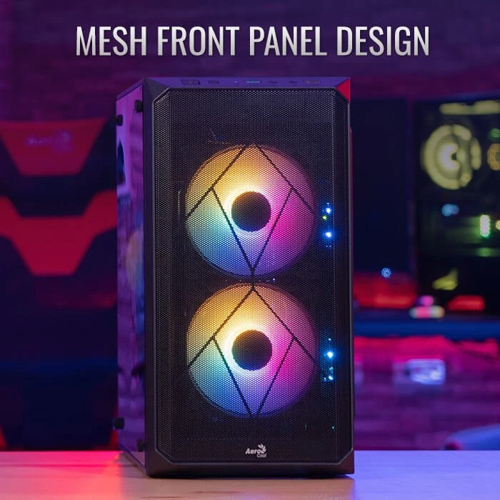 AeroCool CS-107, Lüfter LED RGB, Acrylfenster