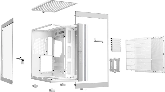 be quiet! Light Base 600 DX White, weiß, Glasfenster