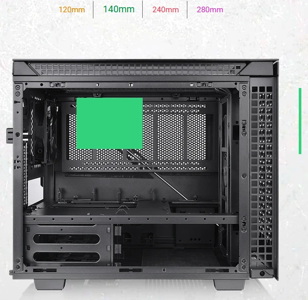 Thermaltake Divider 200 TG Air, schwarz, Glasfenster