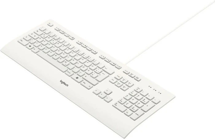 Logitech Corded Keyboard K280e, weiß, USB, DE