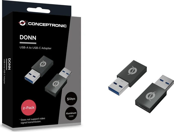 Conceptronic USB-Adapter USB-A 3.1 [Stecker] auf USB-C 3.1 [Buchse], 2er-Pack