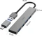 Hama USB-Hub Slim inkl. USB-C-Adapter, 4x USB-A 3.0, USB-A/USB-C 3.0 [Stecker] Vorschaubild