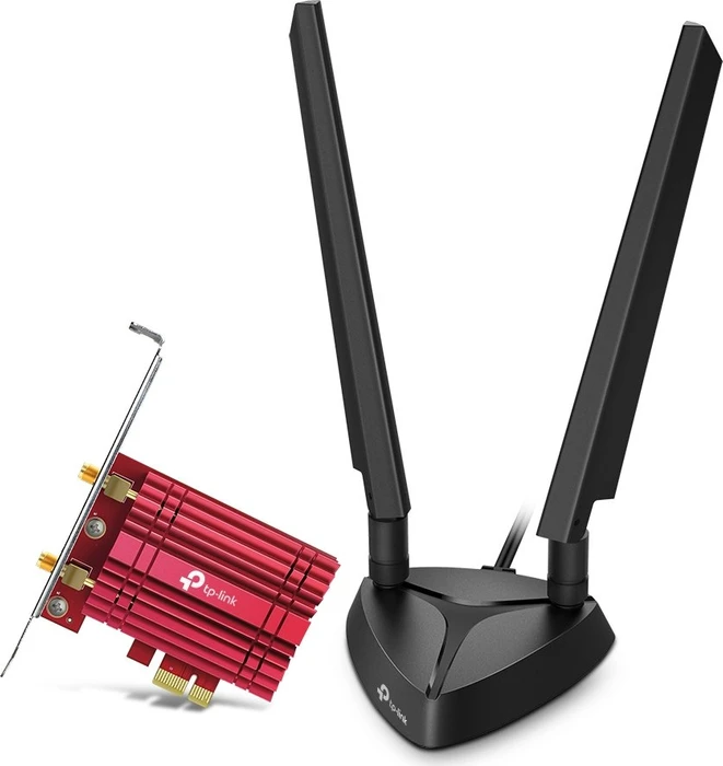 TP-Link AXE5400, 2.4GHz/5GHz/6GHz WLAN, Bluetooth 5.0 LE, PCIe x1