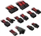 Kolink Core Pro Braided Cable Extension Kit 12V-2x6, Typ 1, Sense-Pins an der Oberseite, Jet Black/Racing Red Vorschaubild