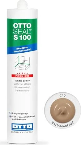 Otto-Chemie Ottoseal S 100 C10 Sanitär-Silikonkleber bahamabeige, 300ml