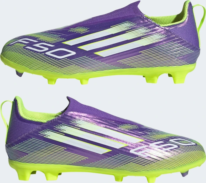 adidas F50 League Laceless FG/MG purple rush/cloud white/lucid lemon (Junior)