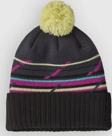 Patagonia Powder Town Beanie mountain minded geo: smolder blue