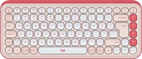 Logitech POP Icon Keys, Rose & Off-White, Logi Bolt, USB/Bluetooth, US