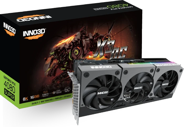 INNO3D GeForce RTX 4080 SUPER X3 OC, 16GB GDDR6X, HDMI, 3x DP