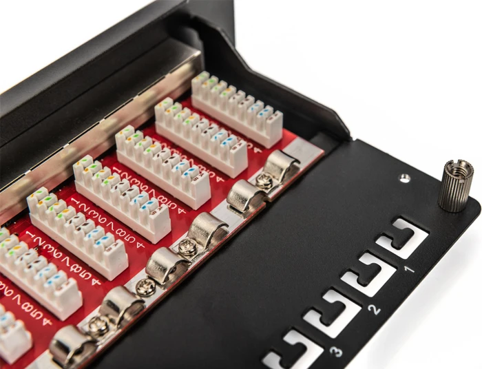 Digitus Professional Patchpanel Cat6a, 10" , geschirmt, 12-Port, 10", schwarz