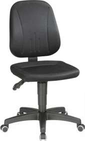 Bimos Unitec 2 Arbeitsdrehstuhl mit Rollen, Stoff, schwarz
