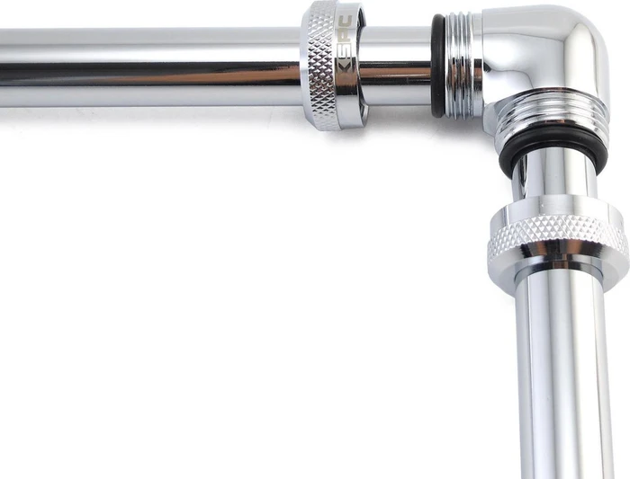 XSPC 14mm 90° L-Verbinder für Rohre, verchromt