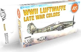 AK-Interactive 3rd Gen Acrylic Colors WWII Luftwaffe Late War Colors Farbset, 6-tlg.