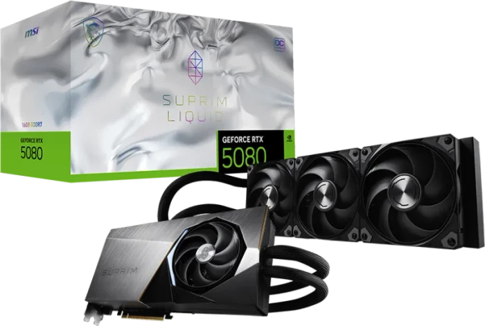 MSI GeForce RTX 5080 16G Suprim Liquid OC, G5080-16SLC, 16GB GDDR7, HDMI, 3x DP